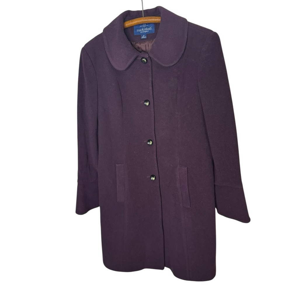 vintage Mackintosh New England women's wool blend peacoat in plum purple Sz 16